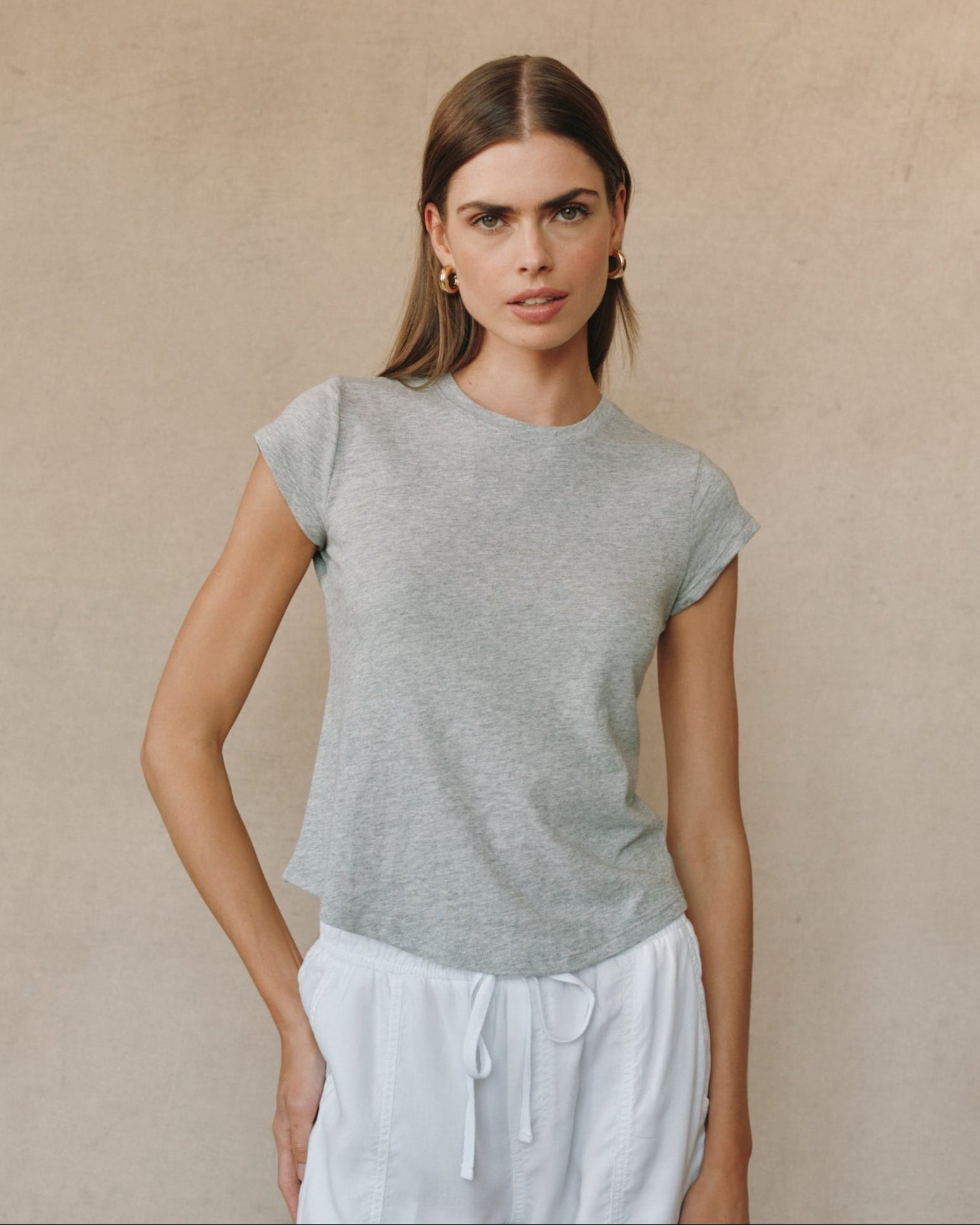 Baby Crew Tee - Heather Ash