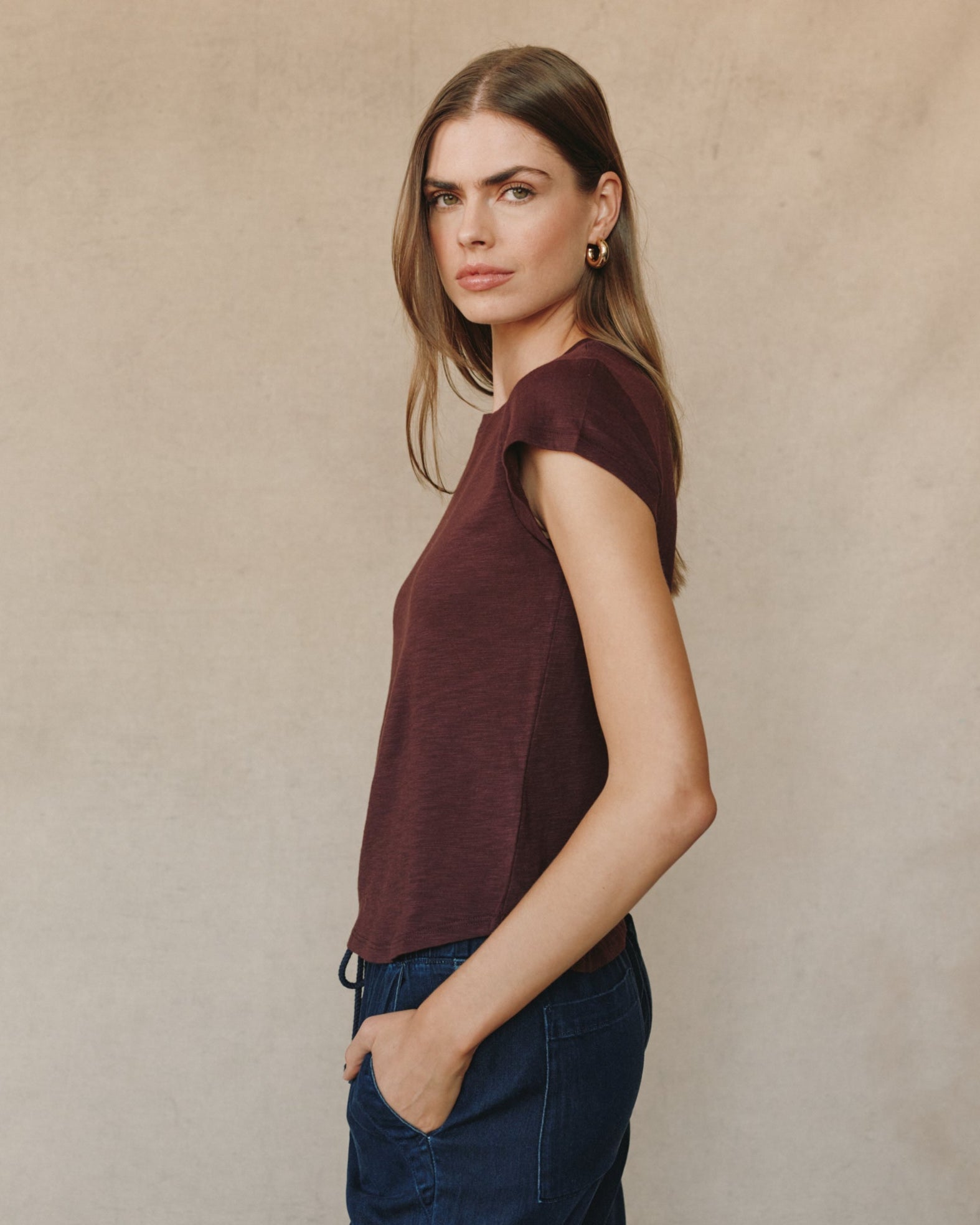 Baby Crew Tee - Pinot Noir