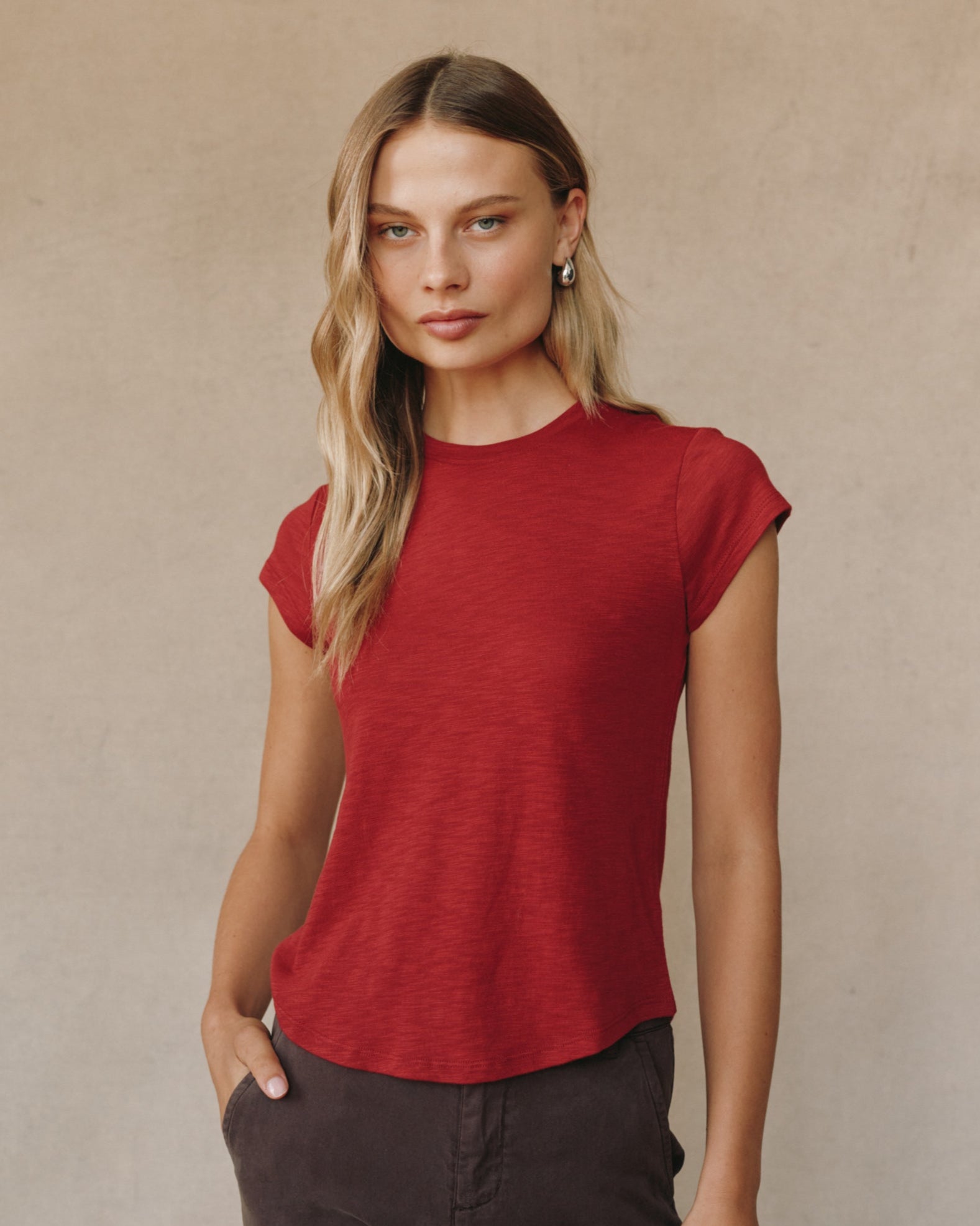 Baby Crew Tee - Ruby Red