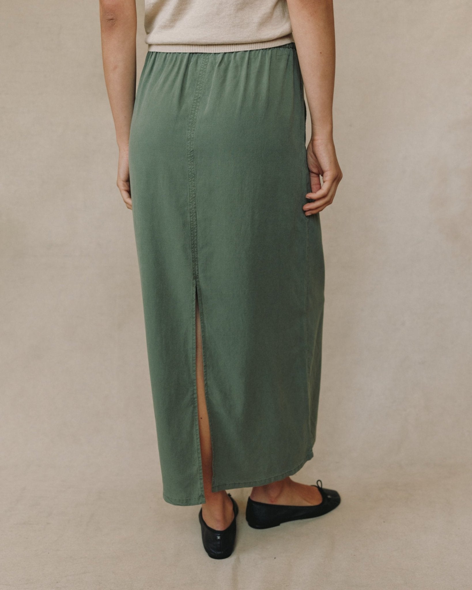 Back Slit Skirt - Fernwood