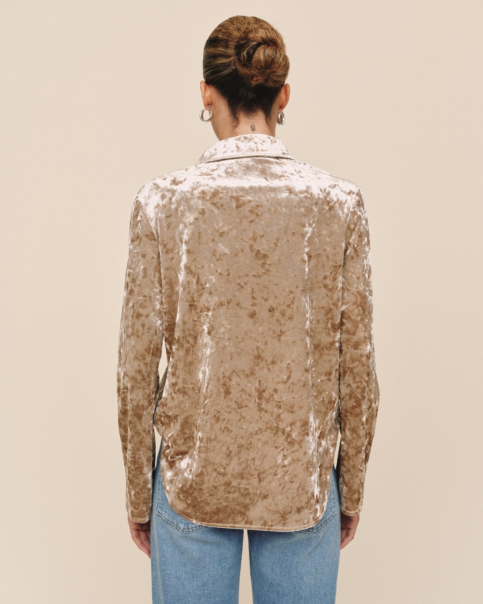 Button Down Shirt - Mocha Softee