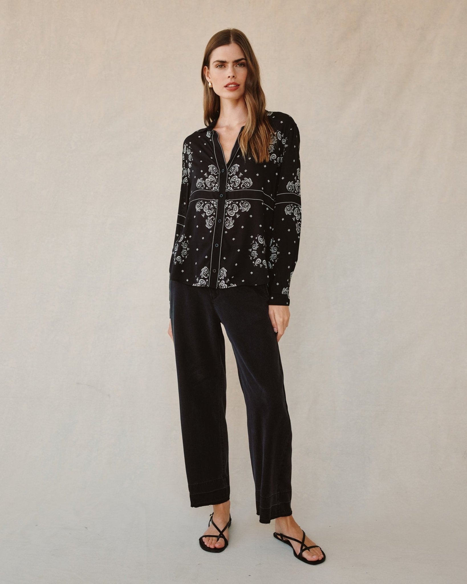 Classic Button Down- Bandana Print