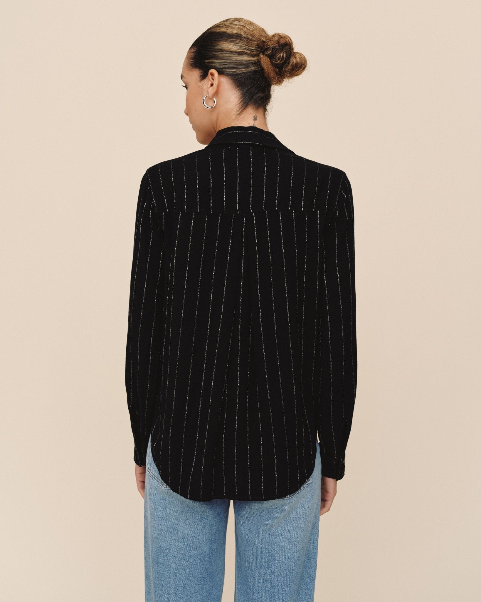 Clean Shirt - Black Lurex Stripe