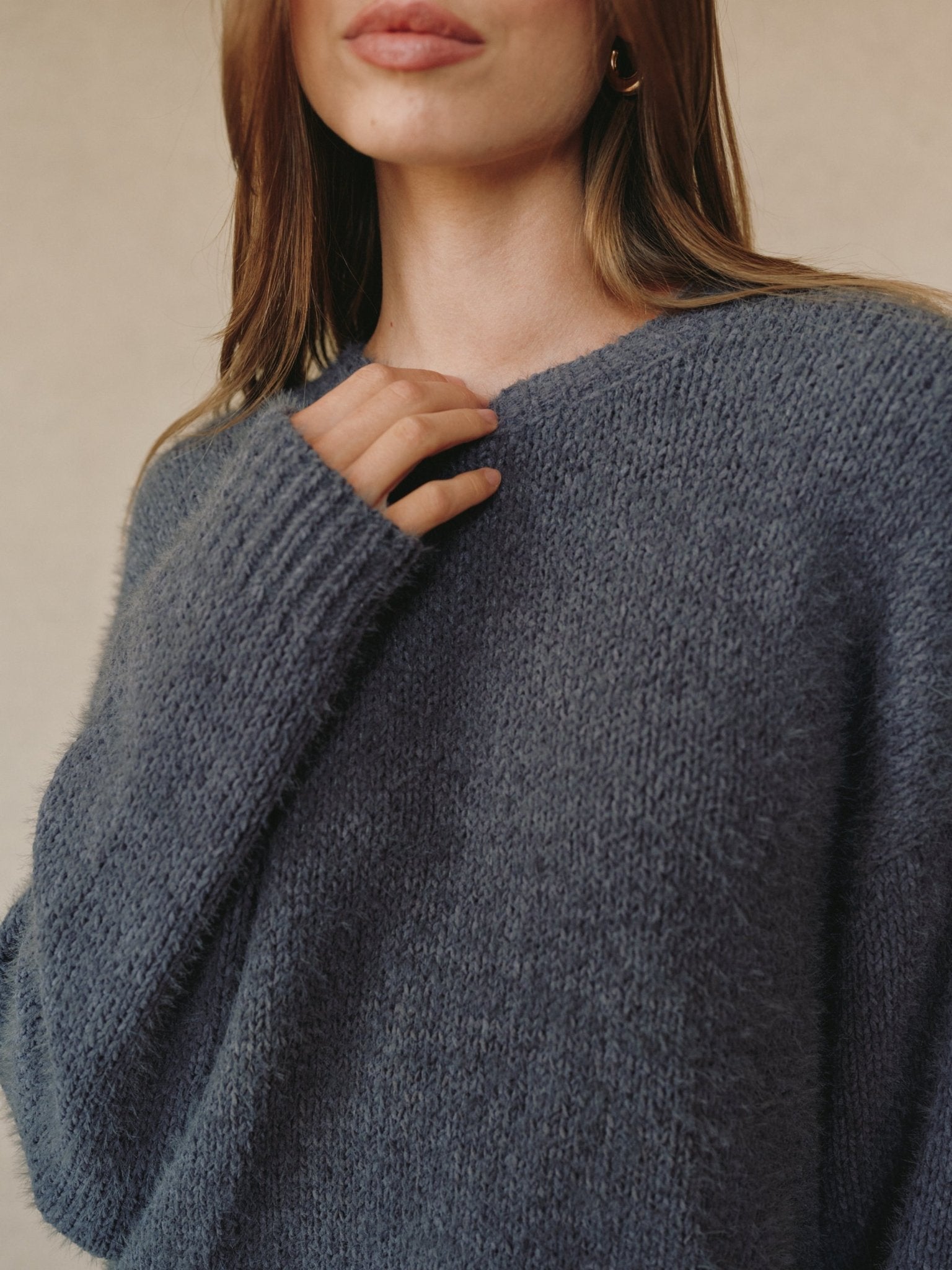Drop Shoulder Sweater - Galaxy Smoke