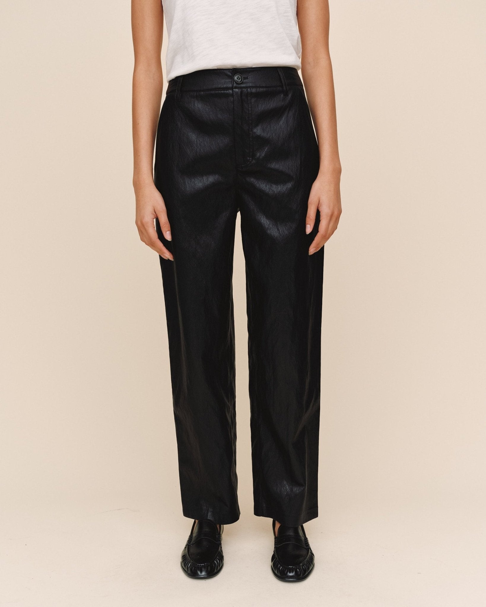 Faux Leather Pant - Black
