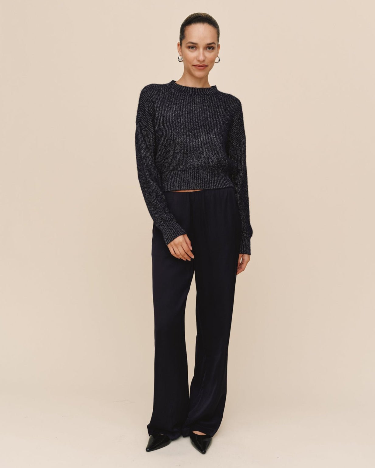 Fitted Waist Sweater - Moonlight Shimmer