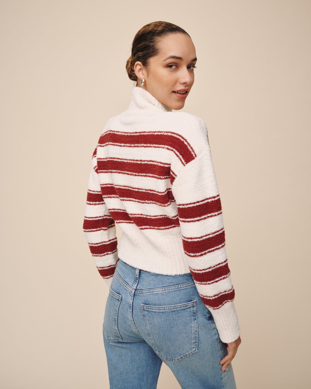Fitted Waist Sweater - Peppermint Bark