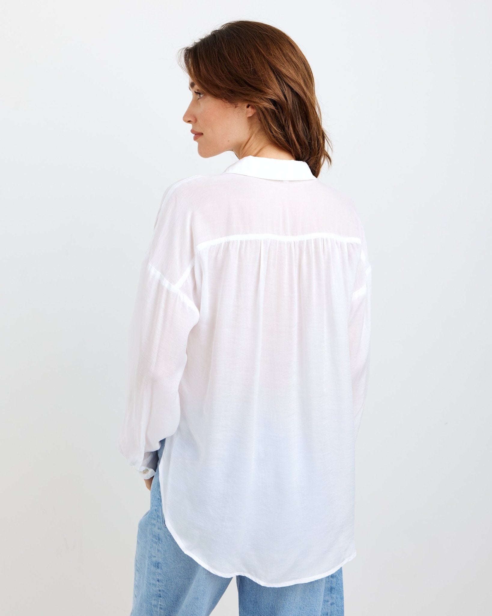 Flowy Beach Shirt - White