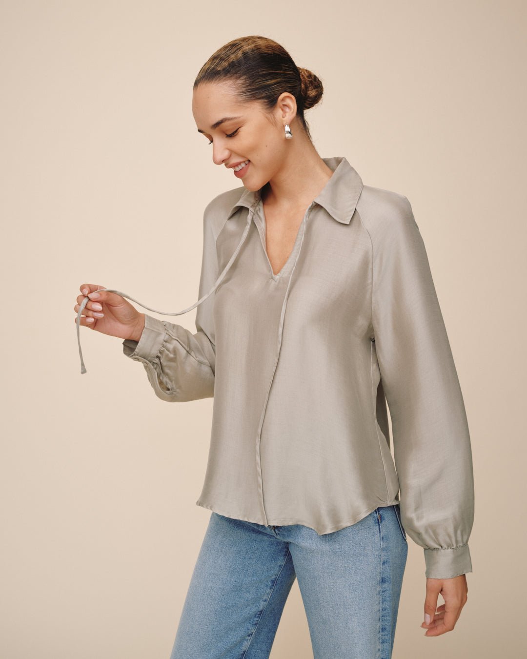 Long Sleeve Raglan Pullover - Soft Sage