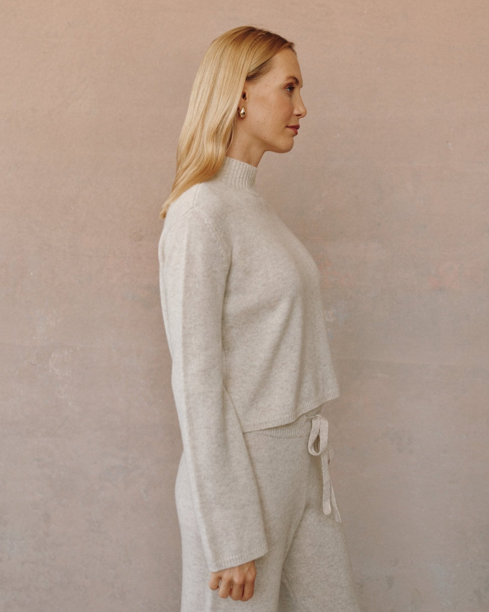 Mock Neck Sweater - Ivory Oat