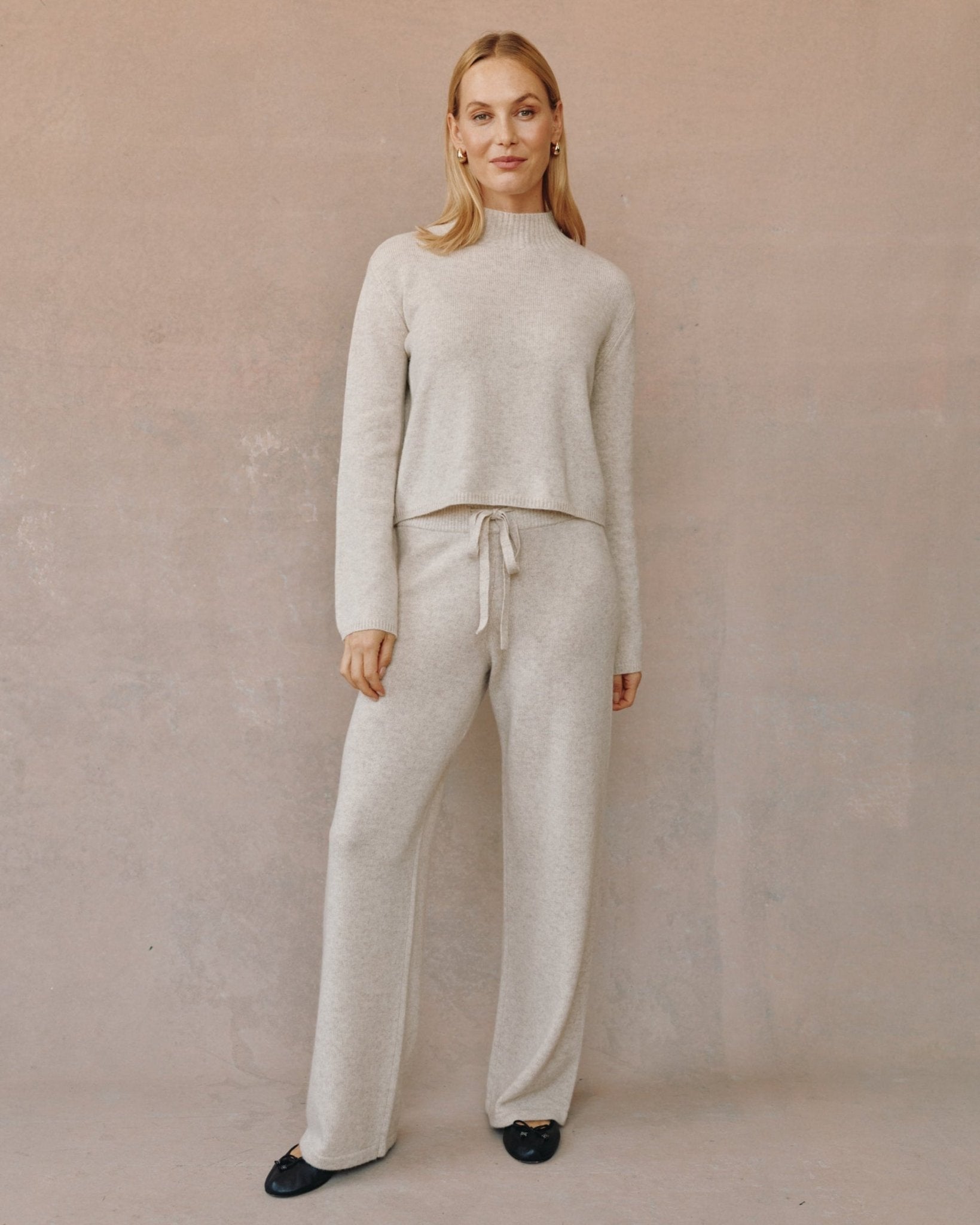 Mock Neck Sweater - Ivory Oat