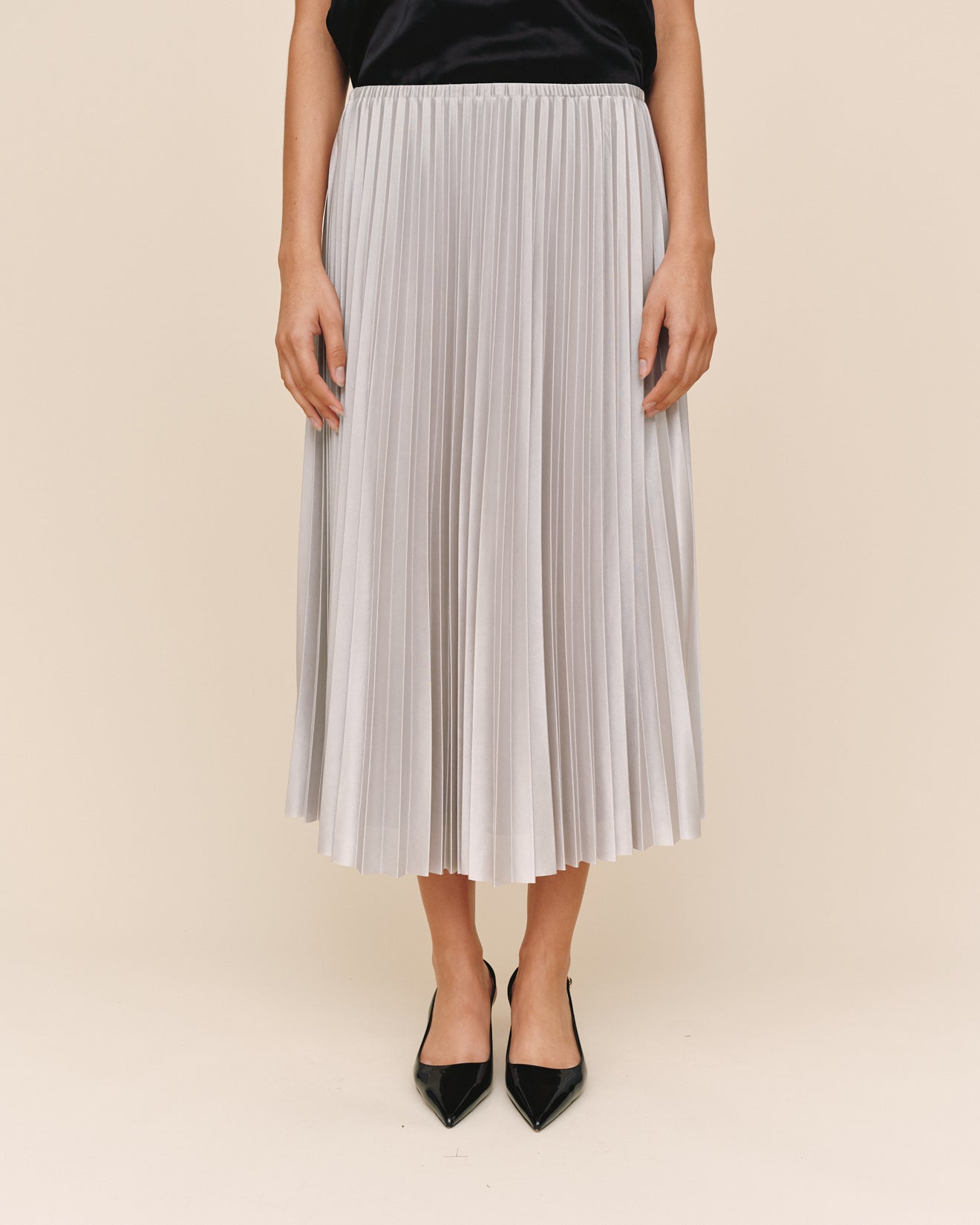 Pleated Skirt - Silver Shimmer