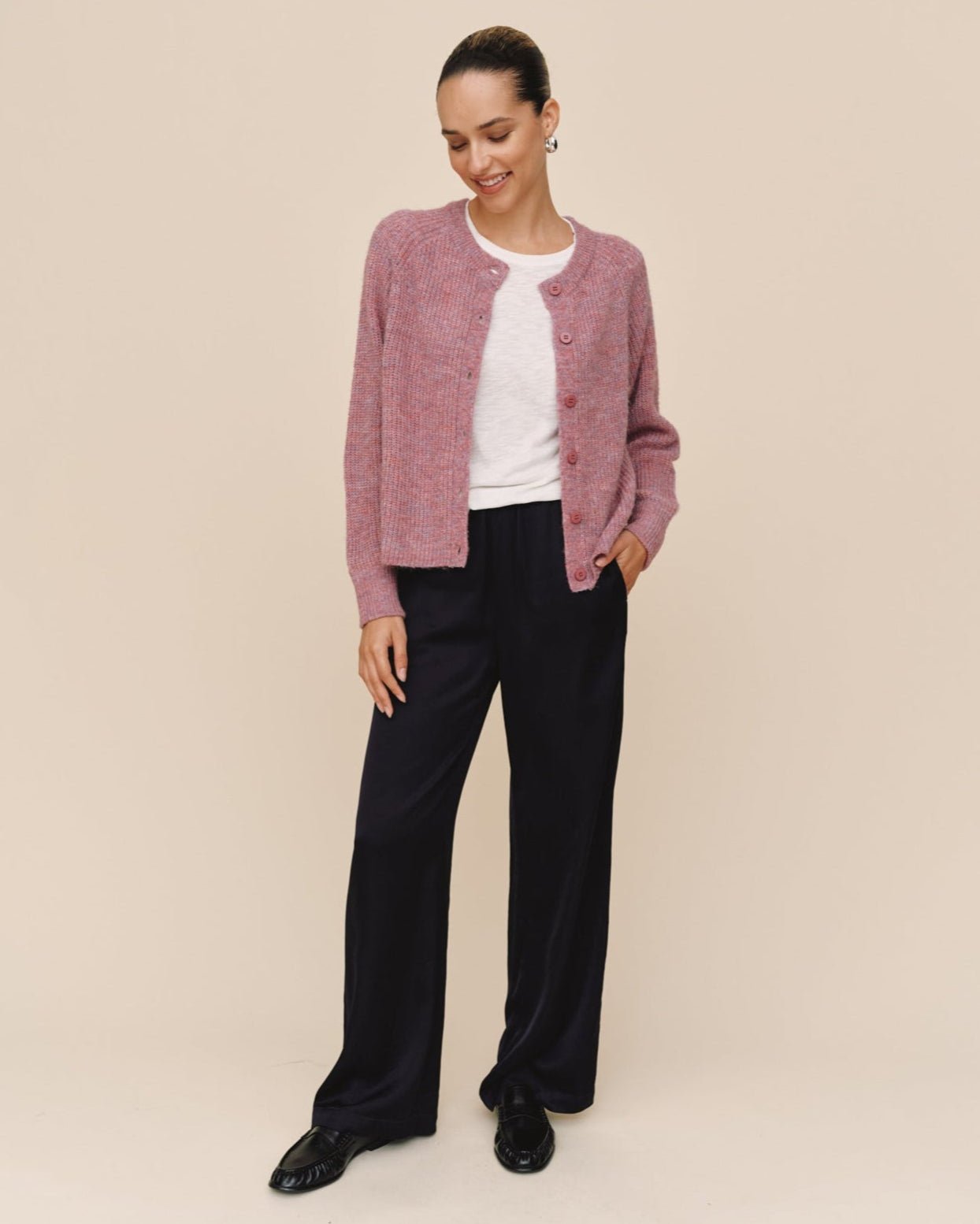 Raglan Cardigan - Frosted Wisteria