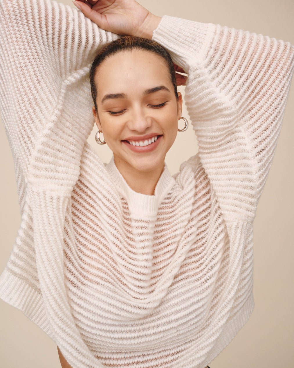 Relaxed Boxy Fit Sweater - Vanilla Frost