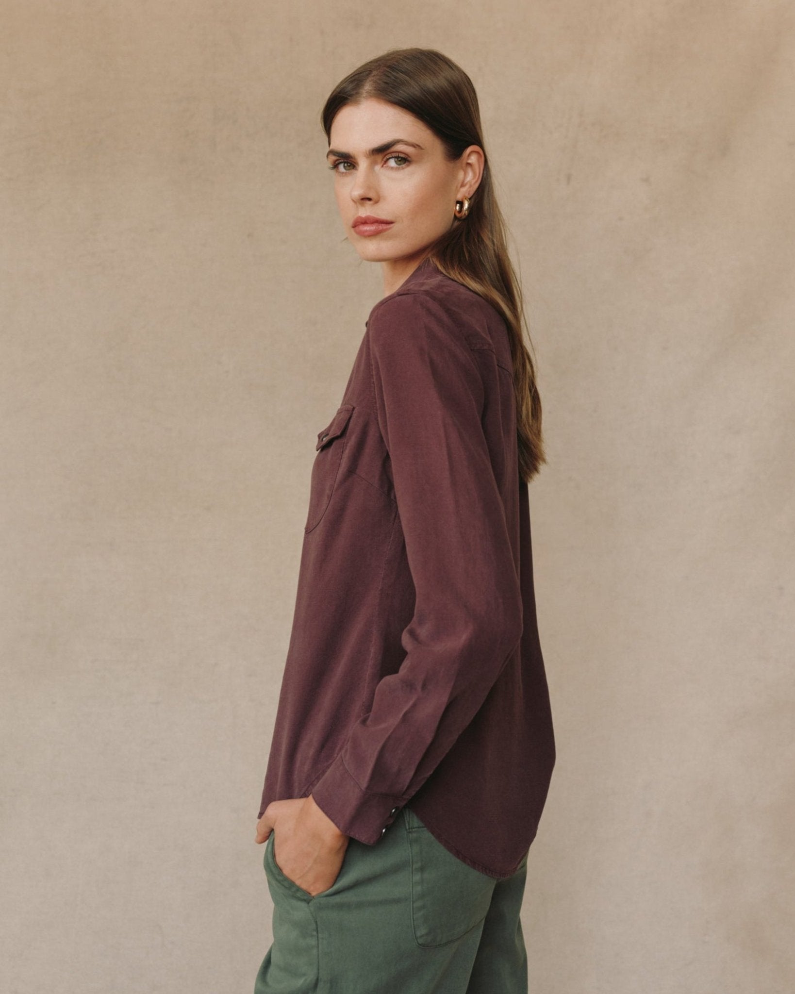 Western Shirt - Pinot Noir