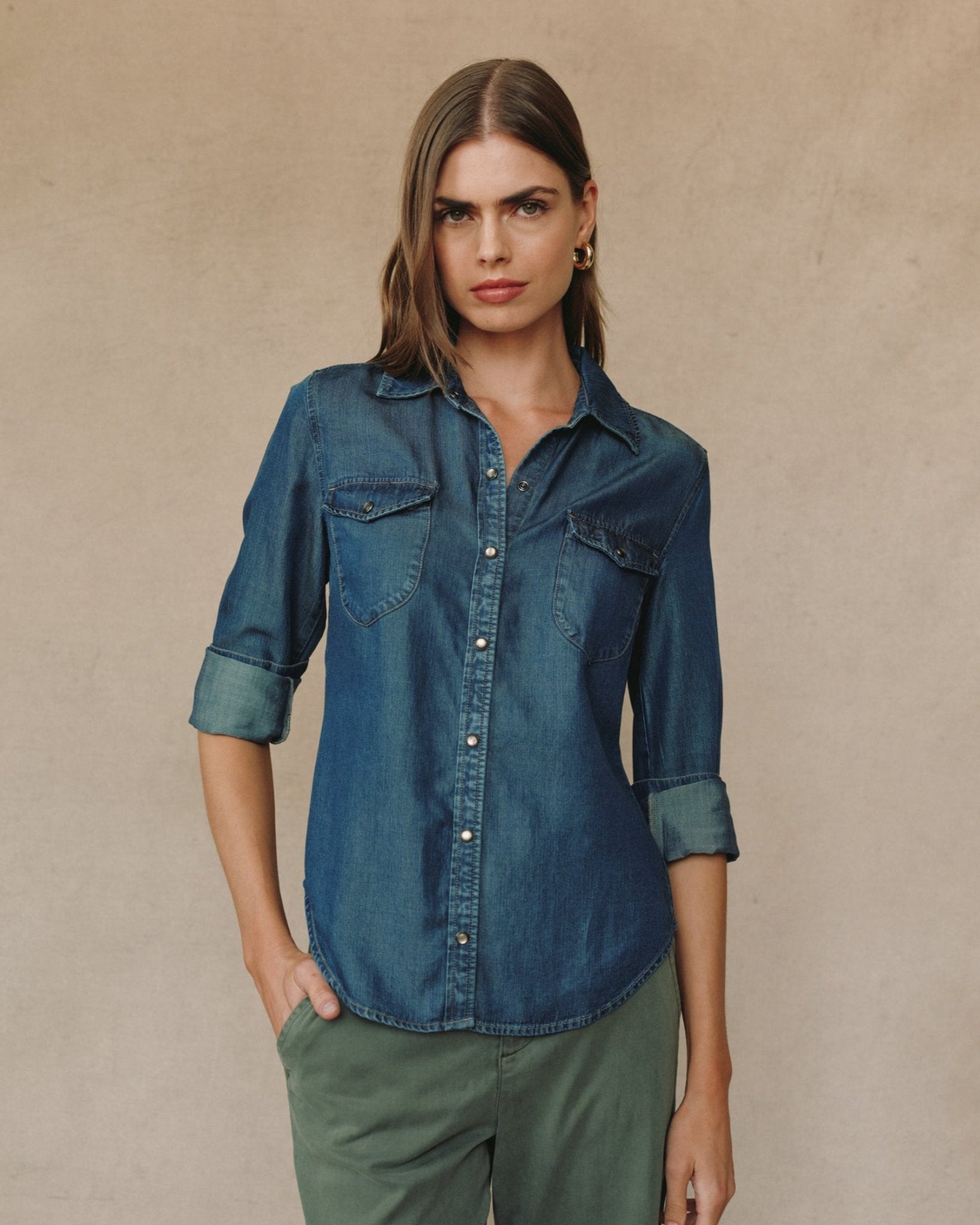 Western Shirt - Twilight Rinse Wash