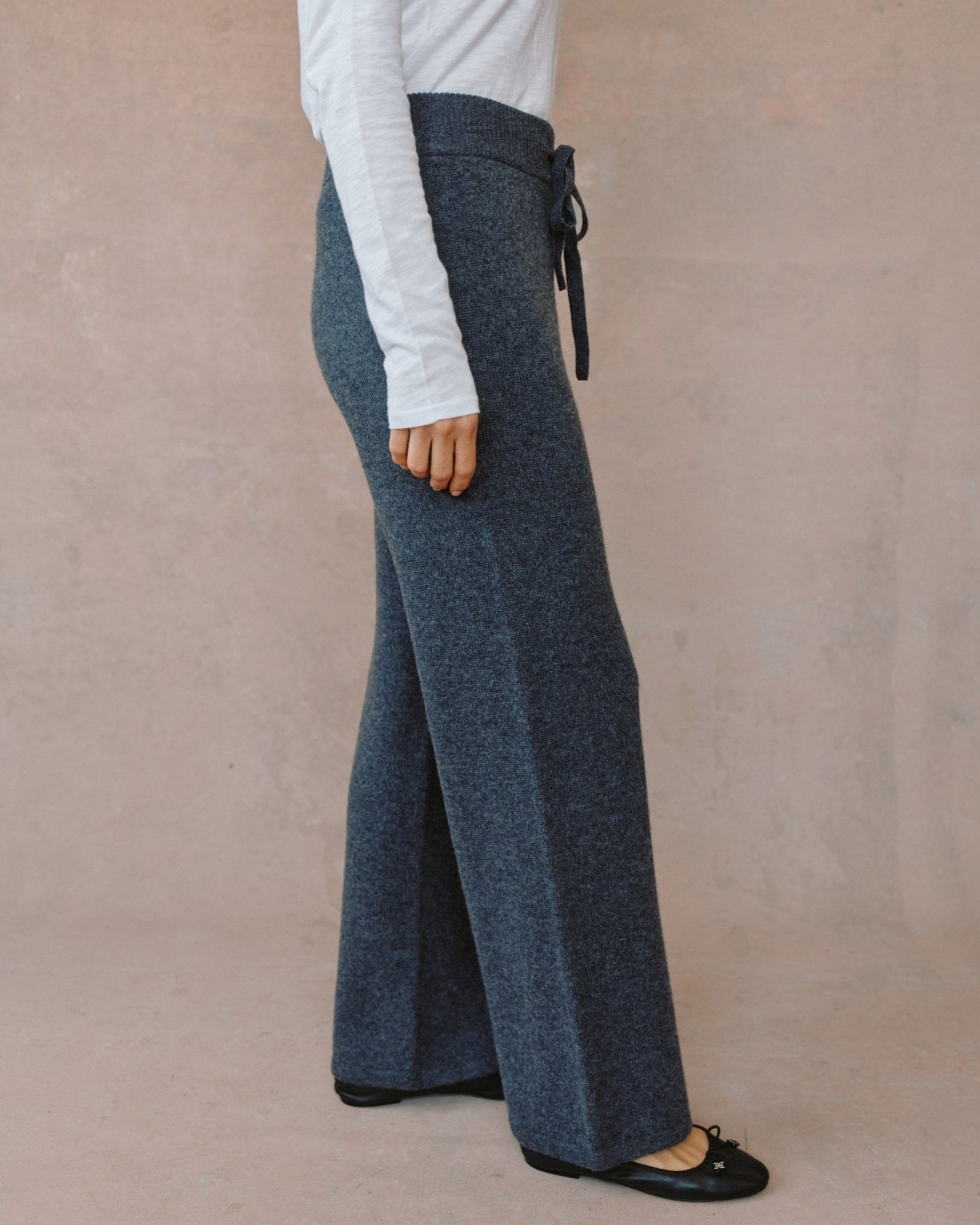 Wide Leg Sweatpant - Charcoal