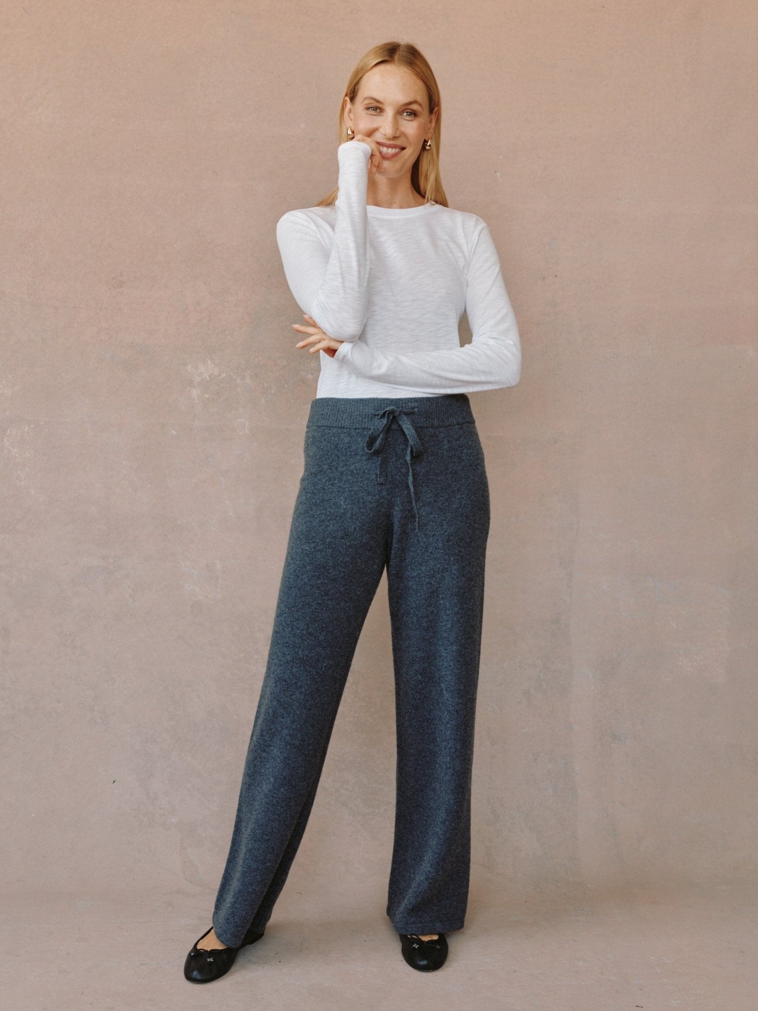 Wide Leg Sweatpant - Charcoal