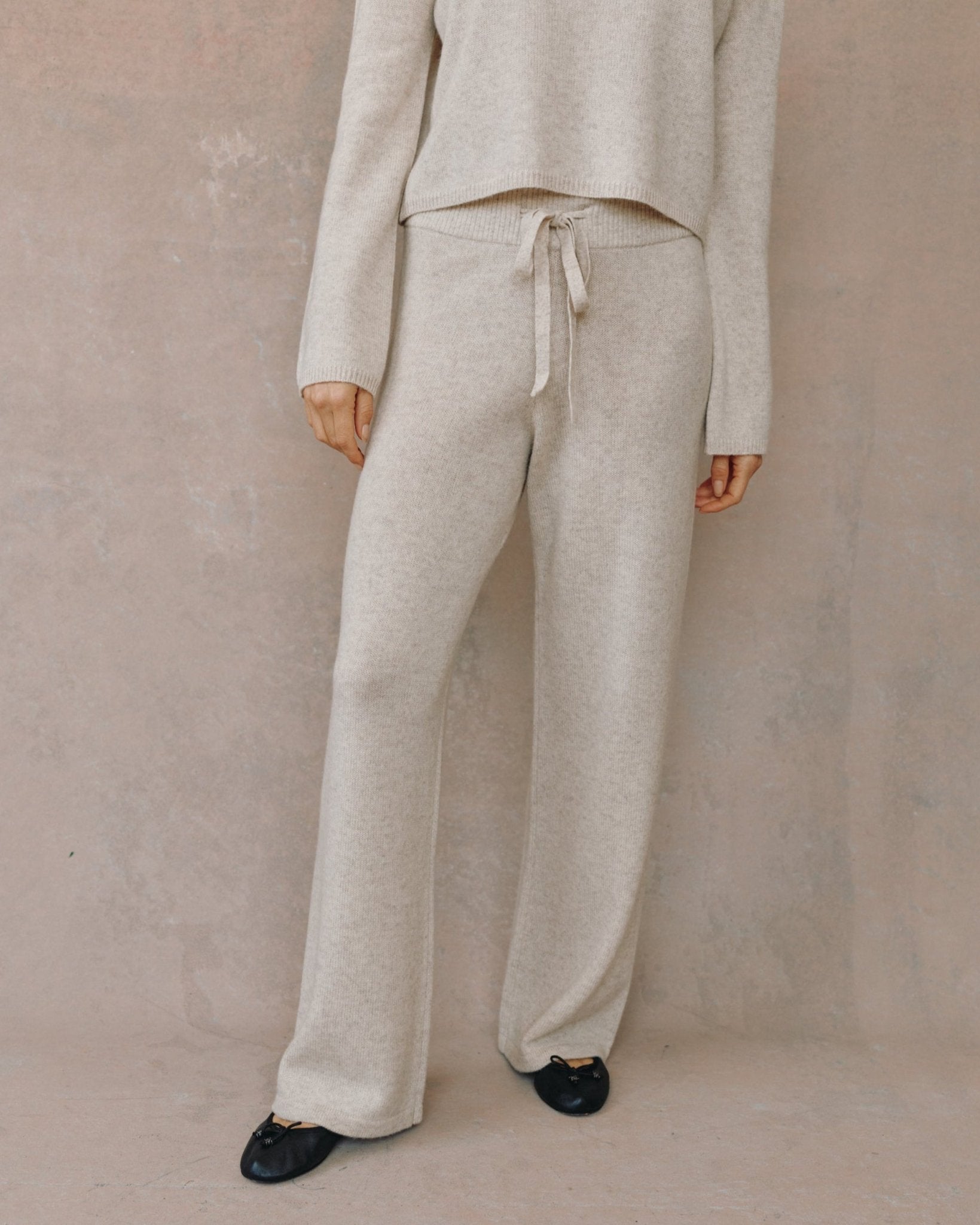 Wide Leg Sweatpant - Ivory Oat