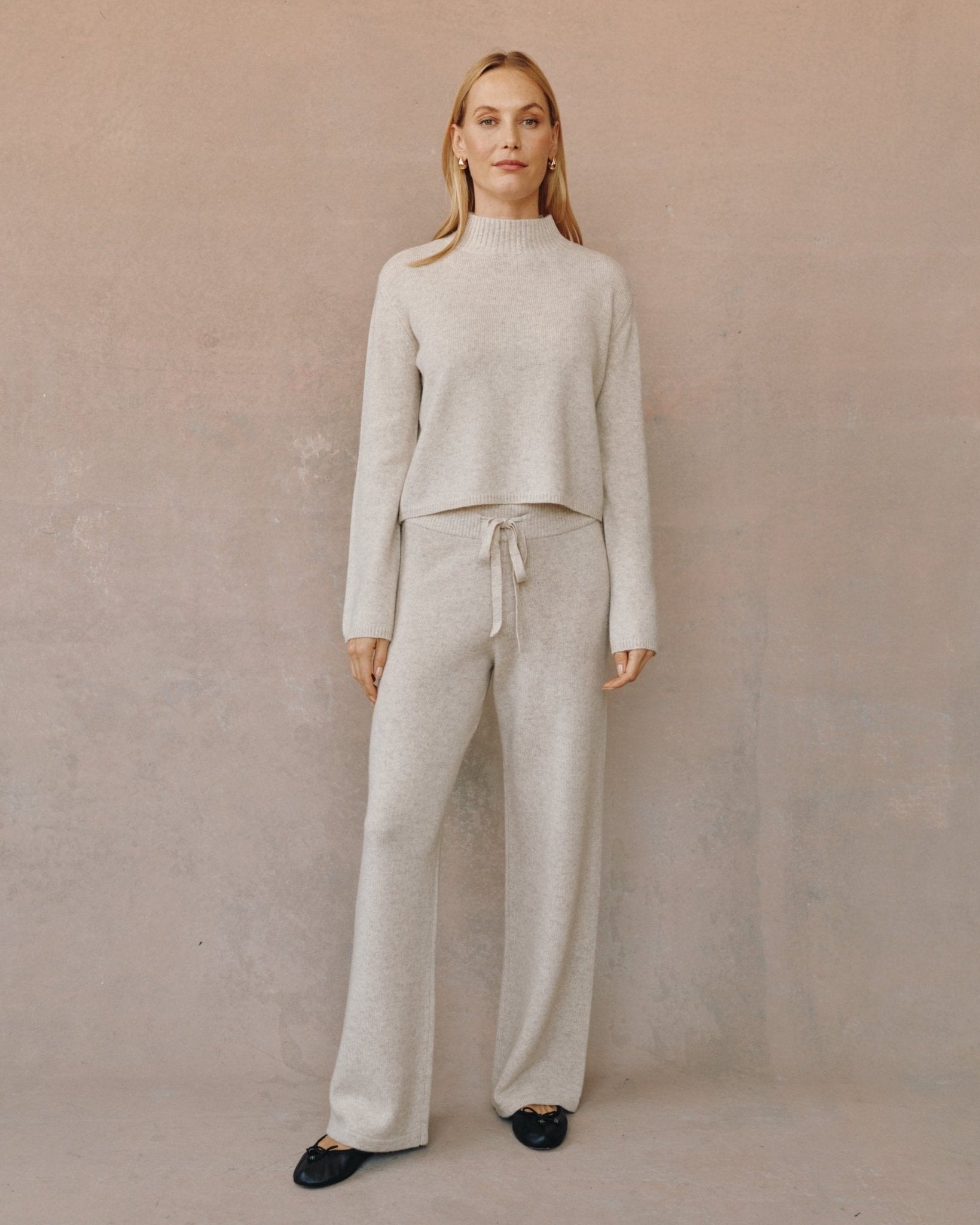 Wide Leg Sweatpant - Ivory Oat